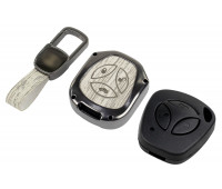 Пульт центрального замка Норма с чипом и алюминиевым чехлом (текстура серого дерева) для Гранта, Гранта FL до 2019 г. и с 2023 г., Калина, Калина 2, Приора, Датсун