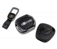 Пульт центрального замка Норма с чипом и алюминиевым чехлом (текстура черного карбона) для Гранта, Гранта FL до 2019 г. и с 2023 г., Калина, Калина 2, Приора, Датсун