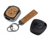 Пульт центрального замка Норма с чипом и алюминиевым чехлом (коричневый с текстурой кожи) для Гранта, Гранта FL до 2019 г. и с 2023 г., Калина, Калина 2, Приора, Датсун