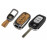 Выкидной ключ замка зажигания с чипом с алюминиевым чехлом (текстура коричневого дерева) для Веста, Иксрей, Ларгус FL