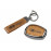 Корпус ключа зажигания без чипа с алюминиевым чехлом (коричневый с текстурой кожи) для Ларгус