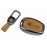 Корпус ключа зажигания с жалом (без чипа) с алюминиевым чехлом (текстура коричневого дерева) для Ларгус