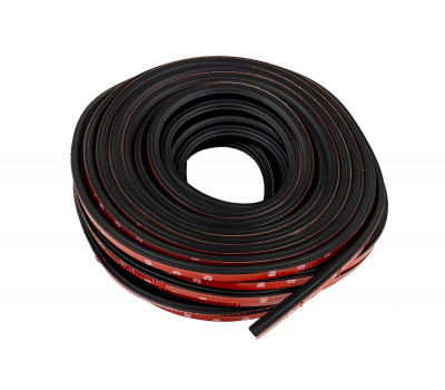 Универсальный 6-камерный уплотнитель дверей, капота, багажника Деталиус длиной 21 метр для Лада и иномарок