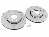 Вентилируемые передние тормозные диски МАВИКО Premium с насечками и перфорацией для Веста, Веста NG, Иксрей, Искра, Ларгус, Ларгус FL, Нива Тревел с 2026 г., Рено Логан, Сандеро, Меган, Клио, Ниссан Micra, Note, Tiida