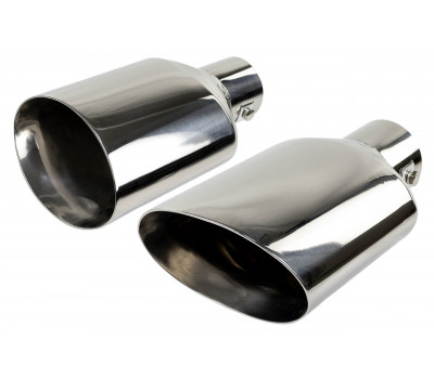 Овальные насадки глушителя Sal-Man HJ-705 D122х79мм (2шт) из нержавеющей стали Овальные насадки глушителя Sal-Man HJ-705 D122х79мм (2шт) из нержавеющей стали