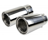 Круглые насадки глушителя Sal-Man HJ-PRADO D89мм (2шт) из нержавеющей стали Круглые насадки глушителя Sal-Man HJ-PRADO D89мм (2шт) из нержавеющей стали