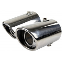 Круглые насадки глушителя Sal-Man HJ-613 D63мм (2шт) из нержавеющей стали