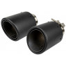 Круглые насадки глушителя из нержавеющей стали Sal-Man HJ-CBM009 D114мм (2шт) со скосом и карбоновой накладкой