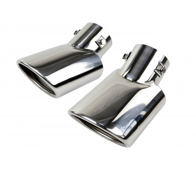 Овальные насадки глушителя Sal-Man HJ-423 Big D80мм (2шт) из нержавеющей стали