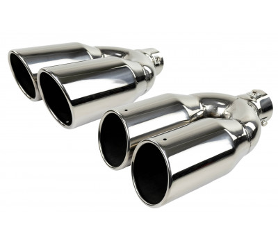 Раздвоенные насадки глушителя Sal-Man HJ-H321 D184х90мм (2шт) из нержавеющей стали