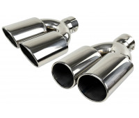 Овальные насадки глушителя из нержавеющей стали Sal-Man HJ-US0064 D120х65мм (2шт) со скосом