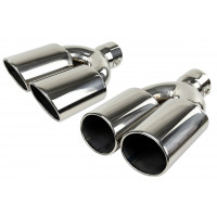 Овальные насадки глушителя из нержавеющей стали Sal-Man HJ-US0064 D120х65мм (2шт) со скосом