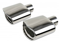 Овальные насадки глушителя Sal-Man HJ-H0088 D145х78мм (2шт) из нержавеющей стали Овальные насадки глушителя Sal-Man HJ-H0088 D145х78мм (2шт) из нержавеющей стали