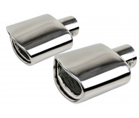Овальные насадки глушителя Sal-Man HJ-H0088 D145х78мм (2шт) из нержавеющей стали