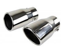 Овальные насадки глушителя Sal-Man HJ-428 D85х65мм (2шт) из нержавеющей стали