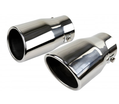 Овальные насадки глушителя Sal-Man HJ-428 D85х65мм (2шт) из нержавеющей стали