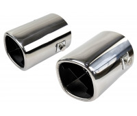 Квадратные насадки глушителя Sal-Man HJ-6053 D62х58мм (2шт) из нержавеющей стали