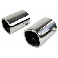 Квадратные насадки глушителя Sal-Man HJ-6053 D62х58мм (2шт) из нержавеющей стали Квадратные насадки глушителя Sal-Man HJ-6053 D62х58мм (2шт) из нержавеющей стали