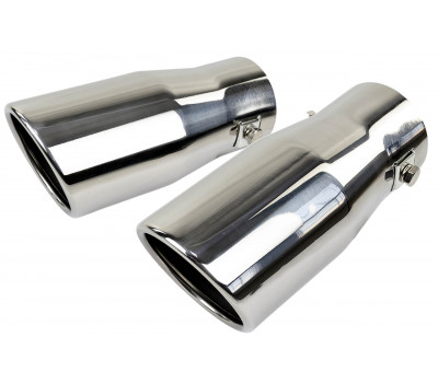 Круглые насадки глушителя Sal-Man HJ-611 D75мм (2шт) из нержавеющей стали