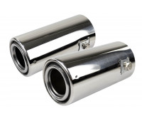 Круглые насадки глушителя Sal-Man Small D51мм (2шт) из нержавеющей стали