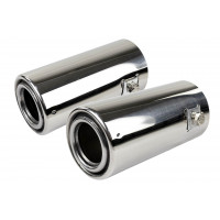 Круглые насадки глушителя Sal-Man Small D51мм (2шт) из нержавеющей стали