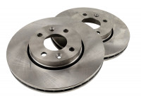 Вентилируемые передние тормозные диски РусТорм R15 без насечек и перфорации для Веста, Веста NG, Икс Рей, Искра, Ларгус, Ларгус FL, Нива Тревел с 2026 года, Рено Логан, Сандеро, Меган, Клио, Ниссан Micra, Note, Tiida