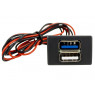 Быстрое зарядное устройство USB 3.0 АПЭЛ на 2 слота вместо заглушки панели приборов для ГАЗель Некст, Бизнес