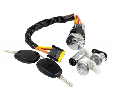 Замок зажигания BYSUN PARTS с личинкой двери и 2 ключами для Ларгус, Рено Дастер, Логан, Сандеро, Клио
