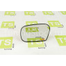 Зеркальный элемент (стекло) ДААЗ с квадратным креплением с обогревом и нейтральным антибликом для Шевроле Нива