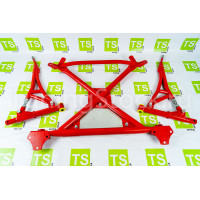 Подрамник Stinger с рычагами и алюминиевой защитой, полиуретан на ВАЗ 2108-21099, 2113-2115