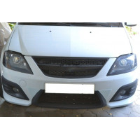 Накладка (маска) на передний бампер для Ларгус