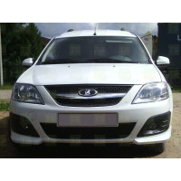 Клыки (накладки на передний бампер нижние) на Ларгус Клыки (накладки на передний бампер нижние) на Ларгус