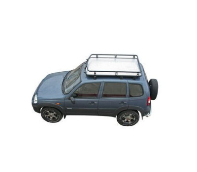 Багажник на крышу ТехноСфера Трофи с алюминиевым листом для Шевроле/Лада Нива 2123, Нива Тревел