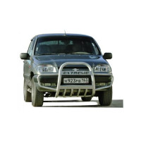 Кенгурятник ТехноСфера С ушами с дополнительной защитой двигателя на Шевроле/Лада Нива 2123 Кенгурятник ТехноСфера С ушами с дополнительной защитой двигателя на Шевроле/Лада Нива 2123