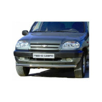 Защита переда ТехноСфера Нержавейка Труба d63,5 на Шевроле Нива Защита переда ТехноСфера Нержавейка Труба d63,5 на Шевроле Нива