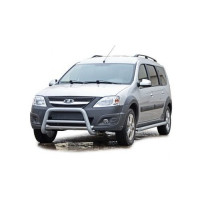 Защита переднего бампера ТехноСфера d63 на Ларгус Кросс Защита переднего бампера ТехноСфера d63 на Ларгус Кросс