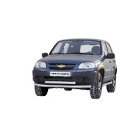 Защита переднего бампера ТехноСфера Нержавейка Труба двойная d63,5 на Шевроле Нива (рестайлинг) Защита переднего бампера ТехноСфера Нержавейка Труба двойная d63,5 на Шевроле Нива (рестайлинг)