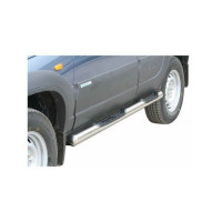 Пороги ТехноСфера Нержавейка Труба с проступью d76 на Шевроле Нива (рестайлинг) Пороги ТехноСфера Нержавейка Труба с проступью d76 на Шевроле Нива (рестайлинг)