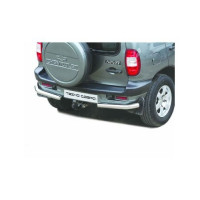 Защита заднего бампера ТехноСфера Нержавейка Уголки d63,5 на Шевроле Нива Защита заднего бампера ТехноСфера Нержавейка Уголки d63,5 на Шевроле Нива